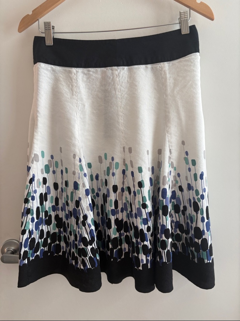 Emma James LineWhite A-Line Skirt Preppy Beachy Casual SZ 4P